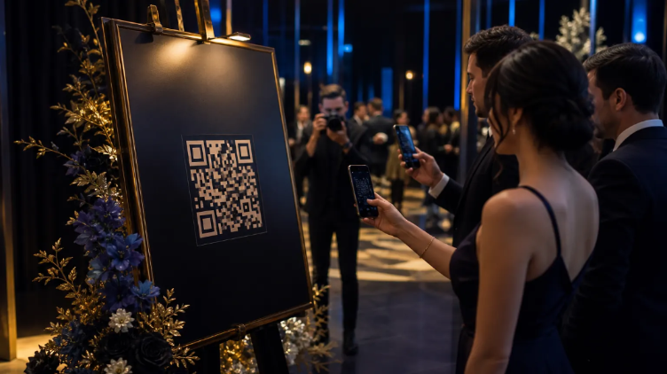 QR photo sharing across weddings, corporate events, and sports